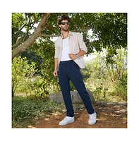 Campus Sutra Men's Indigo Blue Utility Pleated Trousers