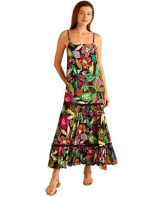 Vince Camuto Women's Printed Tiered Maxi Dress