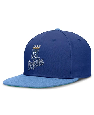Nike Men's Royal/Light Blue Kansas City Athletics Cooperstown Collection True Primetime Two-Tone Performance Fitted Hat