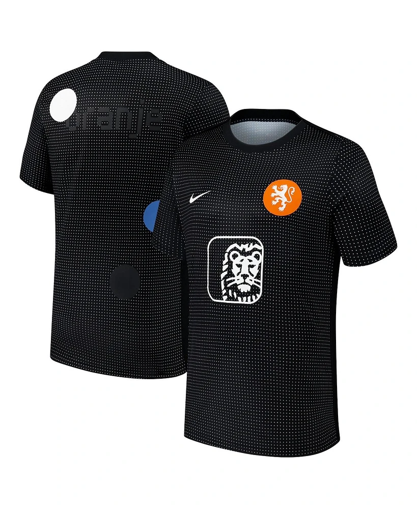 Nike Men's Black Netherlands Women's National Team 2025 Academy Pro Pre-Match Performance Jersey