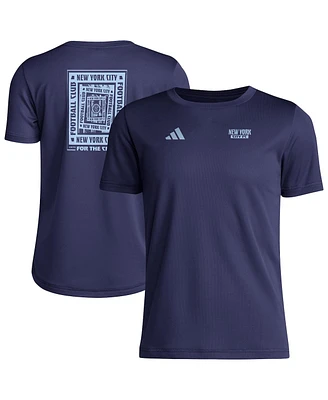 Adidas Big Boys and Girls Navy New York City Fc Local Wrap T-Shirt