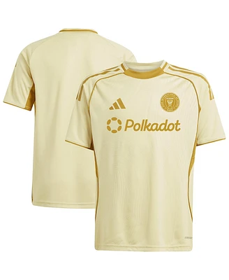Adidas Big Boys and Girls Tan Inter Miami Cf 2025 One Planet Pre-Match Jersey