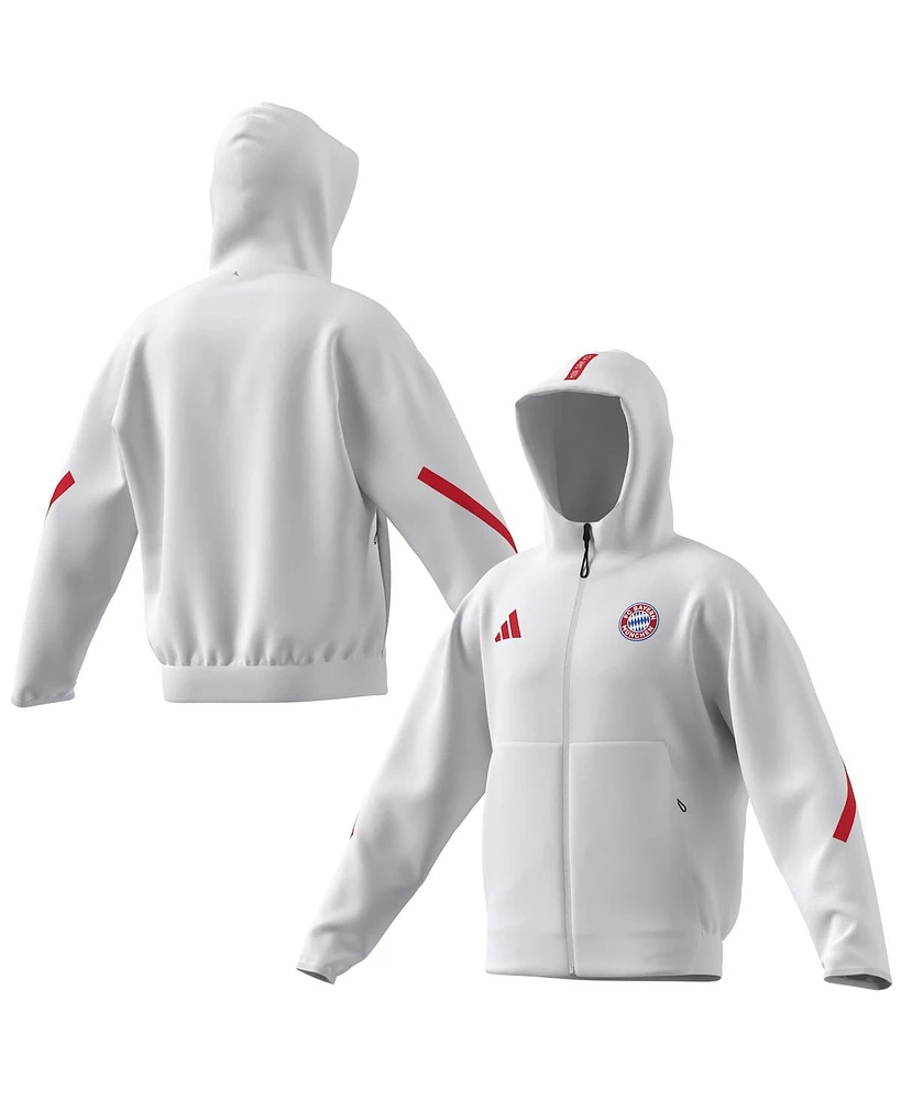 Adidas Men's White Bayern Munich 2025/26 Anthem Full-Zip Jacket