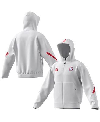 Adidas Men's White Bayern Munich 2025/26 Anthem Full-Zip Jacket
