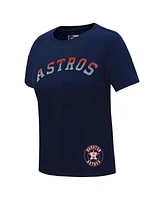 Pro Standard Women's Navy Houston Astros Rhinestone Slim Fit T-Shirt