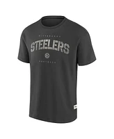 Fanatics Men's Charcoal Pittsburgh Steelers Elements Weathered Tonal Future Ground T-Shirt