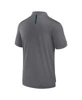 Fanatics Men's Heather Gray Miami Dolphins Front Office Move Mono Polo Shirt