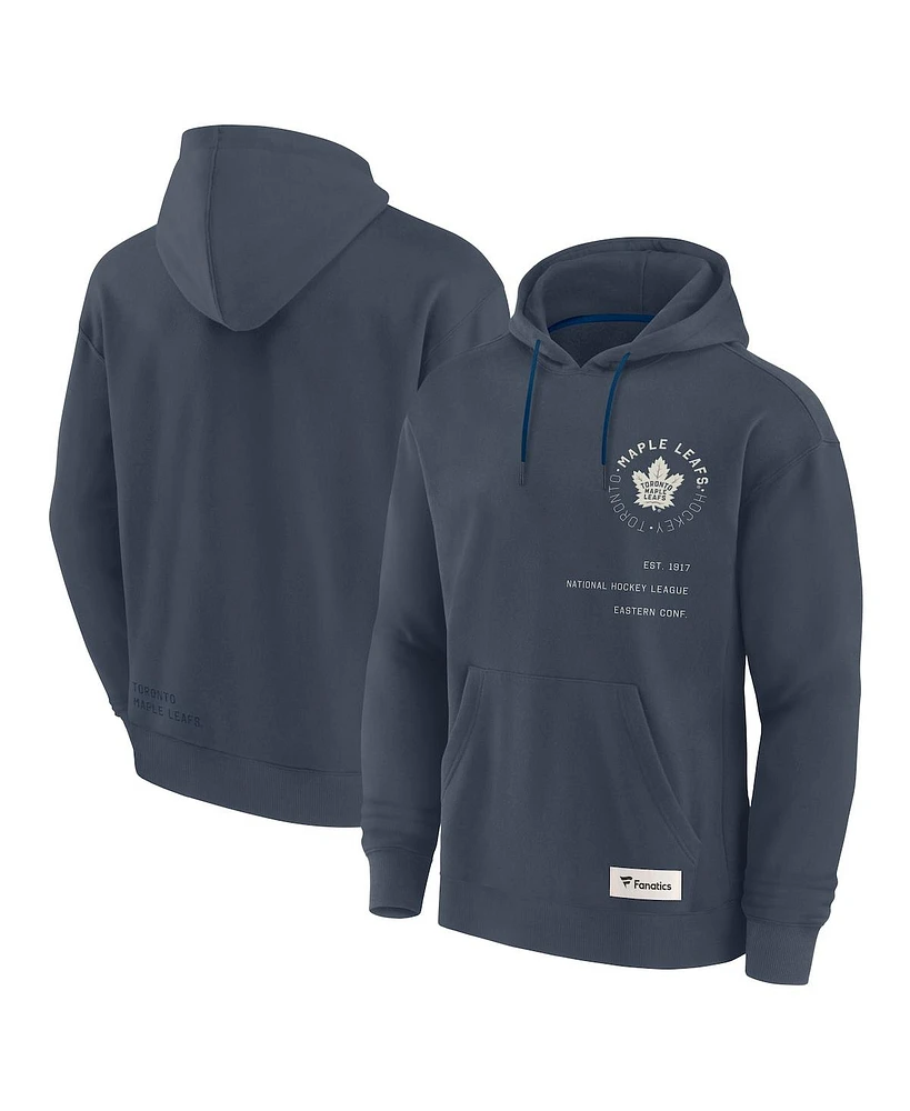 Fanatics Men's Navy Toronto Maple Leaf's Future Ground Info Pullover Hoodie