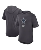 Nike Men's Anthracite Dallas Cowboys Tri-Blend Performance Hoodie T-Shirt