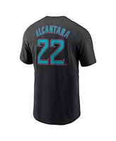 Nike Men's Sandy Alcantara Black Miami Marlins 2025 City Connect Fuse Name Number T-Shirt