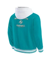 Darius Rucker Collection by Fanatics Men's Aqua Miami Dolphins Full-Snap Hoodie Jacket