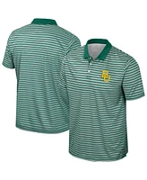 Colosseum Men's Green Baylor Bears Striped Polo Shirt