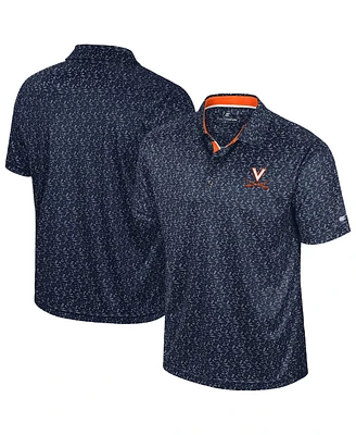 Colosseum Men's Navy Virginia Cavaliers Sublimated Golf Polo Shirt