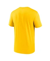 Jordan Men's Maize Michigan Wolverines 2025 Sideline Small Logo Legend Performance T-Shirt