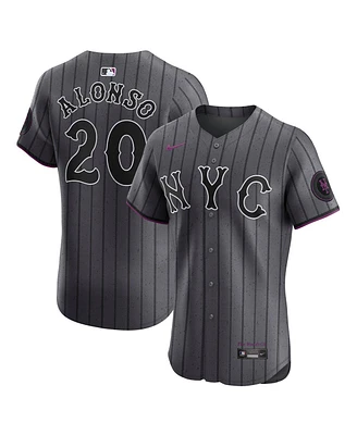 Nike Men's Pete Alonso Gray New York Mets City Connect Elite Jersey