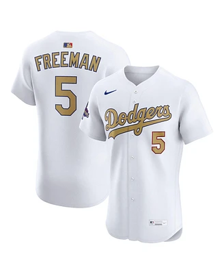 Nike Men's Freddie Freeman White Los Angeles Dodgers 2025 Gold Collection Elite Jersey