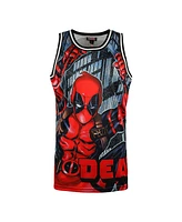 Lids Men's Black Deadpool Comic Big Print Mesh Jersey