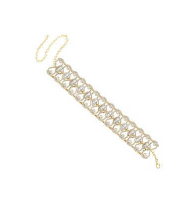 Sohi Gold-Plated Crystal Necklace
