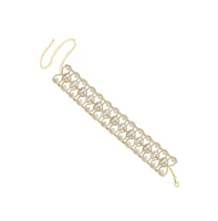 Sohi Gold-Plated Crystal Necklace