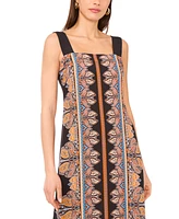 Vince Camuto Women's Printed Contrast-Strap Maxi Dress