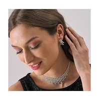 Sohi Silver-Plated Stone Jewellery Set