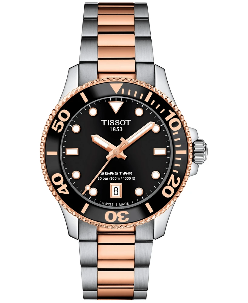 Tissot Women's Swiss Seastar 1000 Two-Tone Stainless Steel Bracelet Watch 36mm