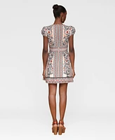 Avec Les Filles Women's Tie-Front Fit & Flare Dress