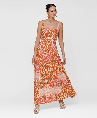 Avec Les Filles Women's Square-Neck Maxi Dress