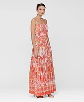 Avec Les Filles Women's Sleeveless Sweetheart Maxi Dress