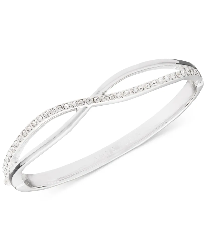 Anne Klein Crystal Crisscross Bangle Bracelet, Created for Macy's