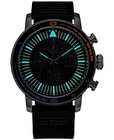 Citizen Eco-Drive Men's Chronograph Star Wars Rebel Starfighter Black Leather Strap Watch 44mm Box Set
