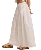Lucky Brand Women's Embroidered Breezy Eyelet Maxi Skirt