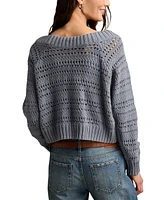 Lucky Brand Women's Off-The-Shoulder Cotton Sweater