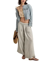 Lucky Brand Women's Striped Cotton Gauze Drawstring Pants