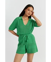 Chinti & Parker Women's Cotton Crochet Shirt