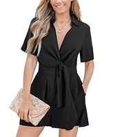 Cupshe Women's Elegant Allure Wrap Romper