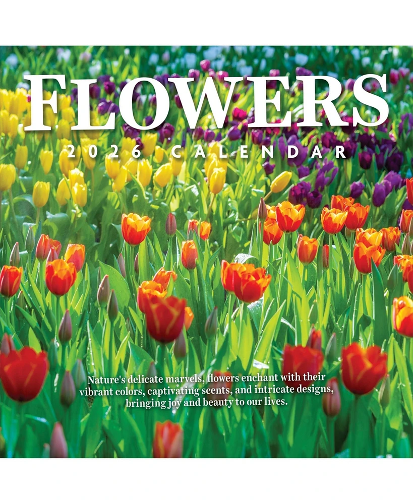 2026 Flowers Wall Calendar