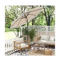 9 feet Patio Umbrella with Sun-Protective Canopy for Garden Pool