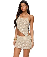 Edikted Women's Alora Iridescent Crochet Top