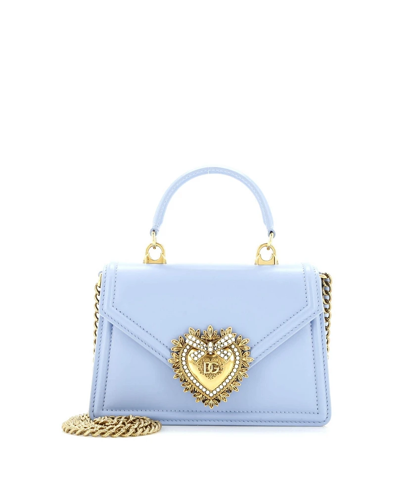 Pre-Owned Dolce & Gabbana Small Devotion Top Handle Bag Leather