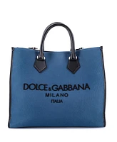 Pre-Owned Dolce & Gabbana Large Edge Logo Tote Canvas