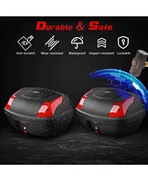 Ahr 48L Motorcycle Tour Tail Box Scooter Trunk Storage Lock Carrier Case for Helmet