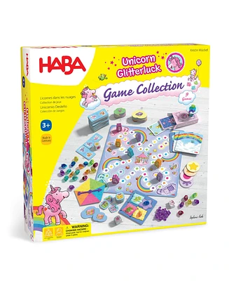 Haba Unicorn Glitterluck 9 Game - Board Game Collection for Ages 4-8