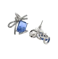 Sohi Crystal-Bow Stud Earrings