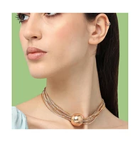 Sohi Rhinestones Ballchain Necklace