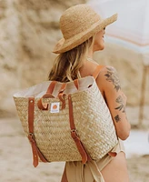 Beach State Hermosa Woven Beach Cooler Tote Bag