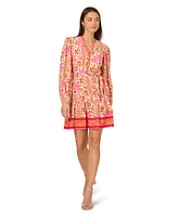 Adrianna Women's Printed Long-Sleeve Dress
