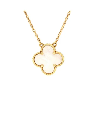 Pre-Owned Van Cleef & Arpels Vintage Alhambra Pendant Necklace 18K Gold and Mother of Pearl