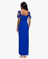 Betsy & Adam Women's Cold-Shoulder Cowlneck Dress