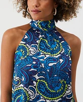 Ella Rafaella Petite Paisley Print Sleeveless Halter Top